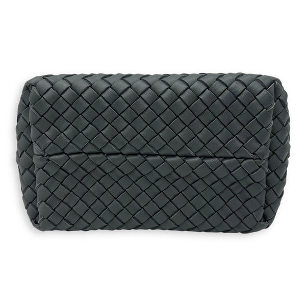 Bottega Veneta Cabat Top Handle Bag Grey in Lambskin, Silver hardware_5
