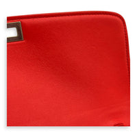 Box Medium Red Shoulder Bag in Patent Leather, Silver hardware