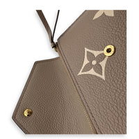 Victorine Wallet Beige in Empreinte Leather, Gold hardware