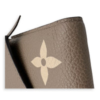Victorine Wallet Beige in Empreinte Leather, Gold hardware