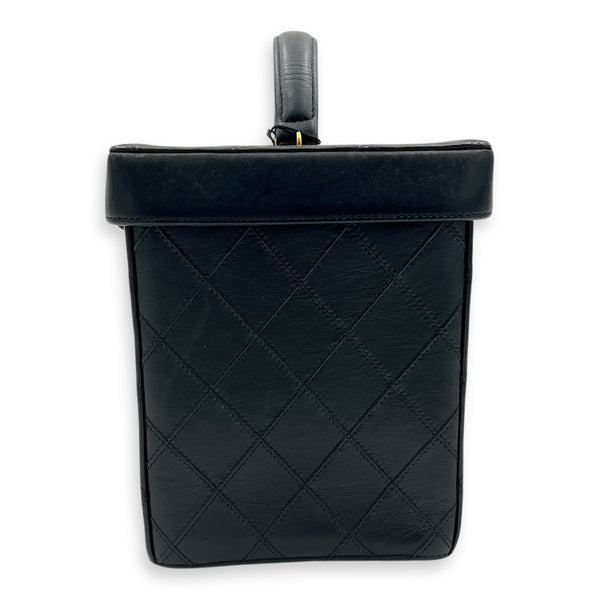 Vintage CC Vanity Bag Black in Calfskin, Gold hardware