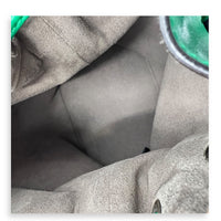 Mon Tresor Bucket Bag Green in Calfskin, Silver hardware
