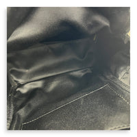 Astronaut Essentials Black Backpack in Tweed, Silver hardware