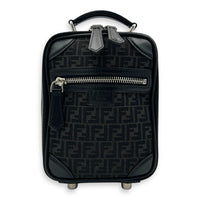 FF Crossbody Bag Black in Jacquard, Silver hardware