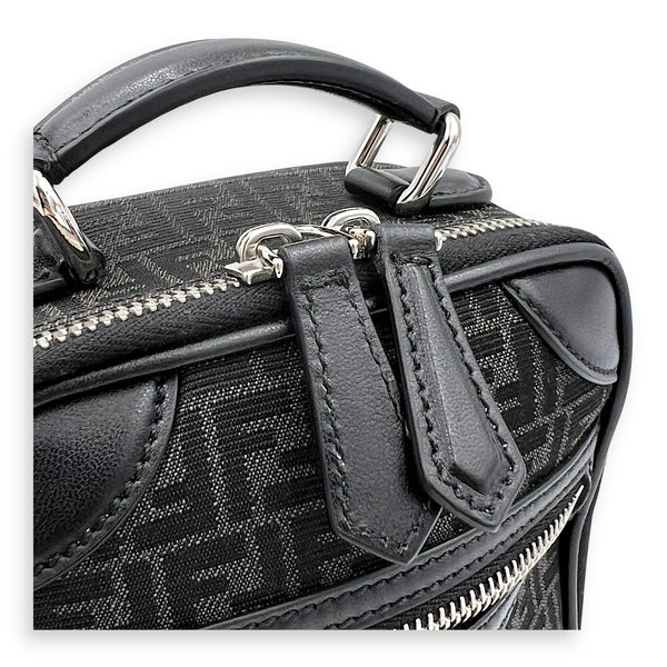 FF Crossbody Bag Black in Jacquard, Silver hardware