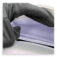 Coco Top Handle Bag Purple in Caviar Leather, Silver hardware