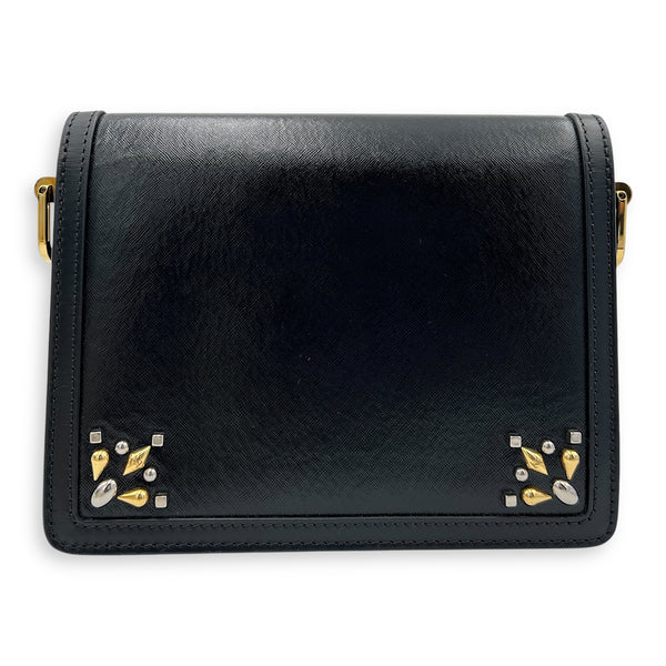Dauphine Shoulder Bag Black in Fabric, Gold hardware