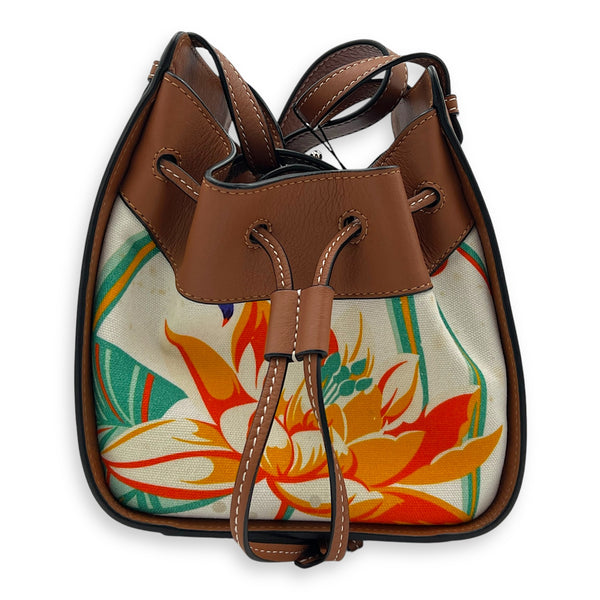 Hammock Bucket Bag Multi-colour in Canvas, Silver hardware
