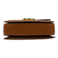 Triomphe Teen Khaki and Brown Shoulder Bag in Canvas, Gold hardware