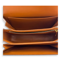 Triomphe Teen Khaki and Brown Shoulder Bag in Canvas, Gold hardware