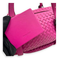 Intrecciato Boston Pink in Nappa Leather, Gunmetal hardware
