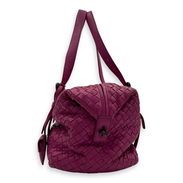 Intrecciato Boston Pink in Nappa Leather, Gunmetal hardware