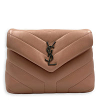 Loulou Shoulder Bag Pink in Lambskin, Silver hardware