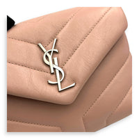 Loulou Shoulder Bag Pink in Lambskin, Silver hardware