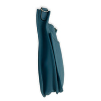 Evelyne III Blue Shoulder Bag in Clemence, Silver hardware
