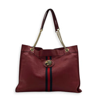 Rajah Tote Bag Red in Calfskin, Gold hardware