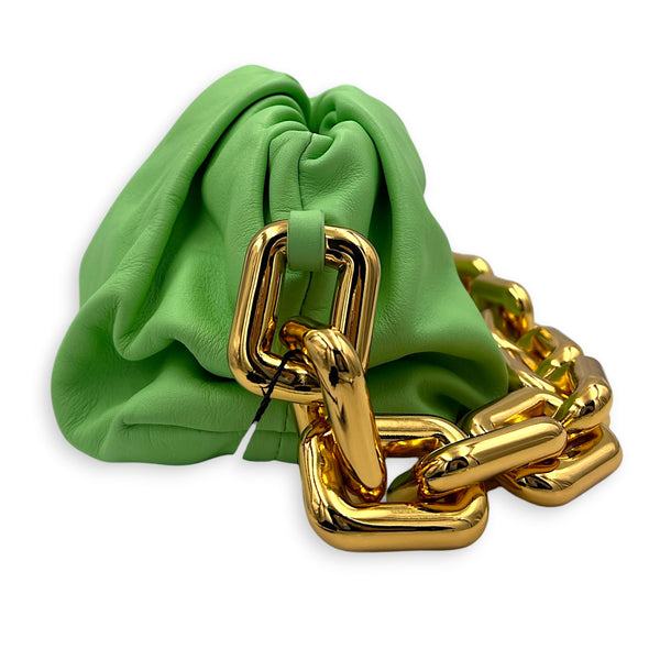 Teen Shoulder Bag Green in Calfskin, Gold hardware
