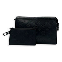 Gaston Wearable Wallet Crossbody Bag Black in Calfskin, Black hardware