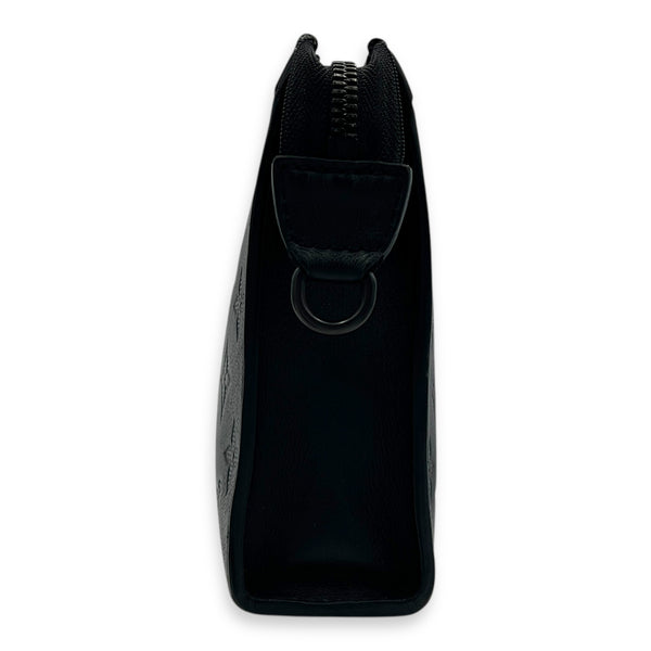 Gaston Wearable Wallet Crossbody Bag Black in Calfskin, Black hardware