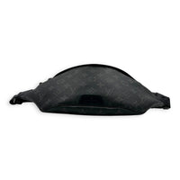BumBag Belt Bag Black in Coated Canvas, Silver hardware