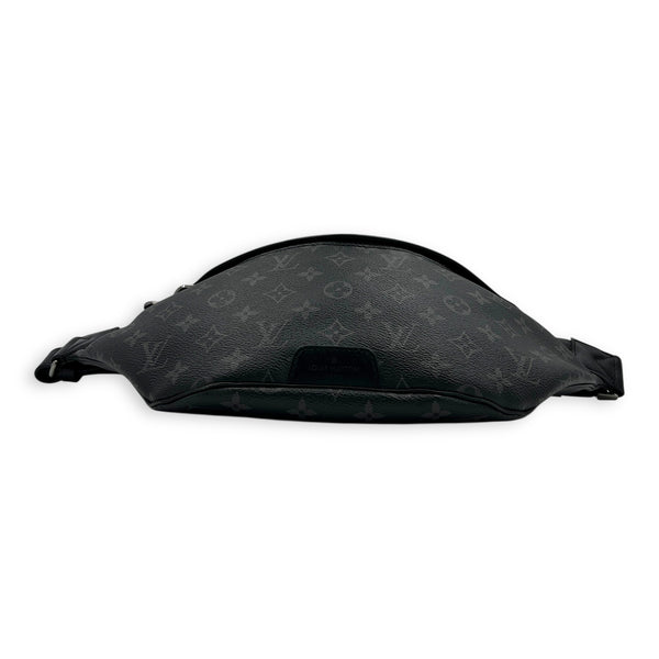 BumBag Belt Bag Black in Coated Canvas, Silver hardware