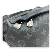 BumBag Belt Bag Black in Coated Canvas, Silver hardware