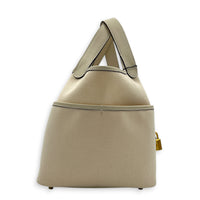 Picotin Cargo 18 Nata Top Handle Bag in Canvas, Gold hardware