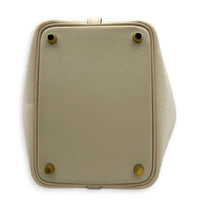 Picotin Cargo 18 Nata Top Handle Bag in Canvas, Gold hardware