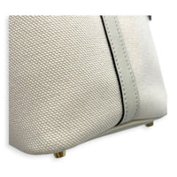 Picotin Cargo 18 Nata Top Handle Bag in Canvas, Gold hardware