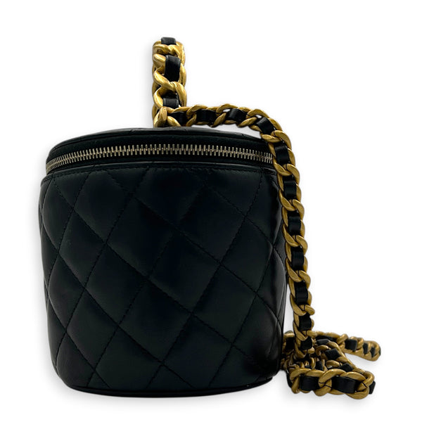 CC Vanity Bag Black in Lambskin, Gold hardware