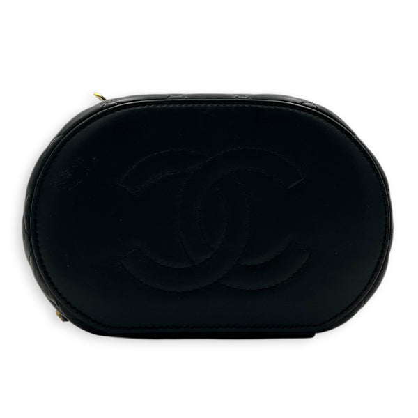 CC Vanity Bag Black in Lambskin, Gold hardware