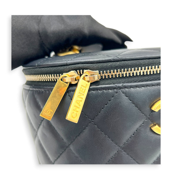 CC Vanity Bag Black in Lambskin, Gold hardware