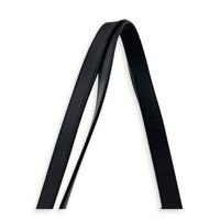 Logo Tote Bag Black in Calfskin, Silver hardware