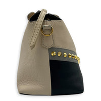 By The Way Crossbody Bag Beige in Calfskin, Gold hardware