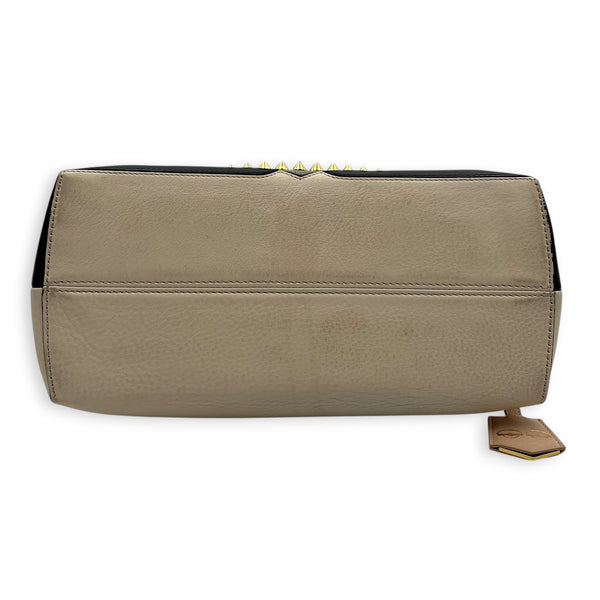By The Way Crossbody Bag Beige in Calfskin, Gold hardware