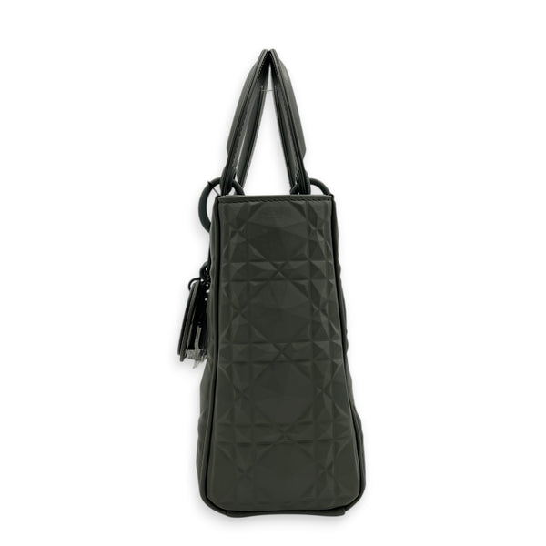 Lady Dior My ABCDior Small Ultramatte Diamond Top Handle Bag in Lambskin, Ultramatte hardware