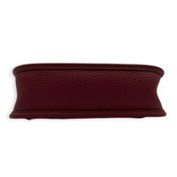 Evelyne Mini Rouge Grenat Crossbody Bag in Clemence, Gold hardware