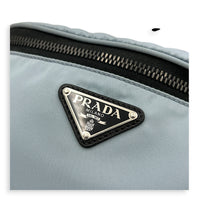 Logo Belt Bag Blue in Nylon, Silver hardware