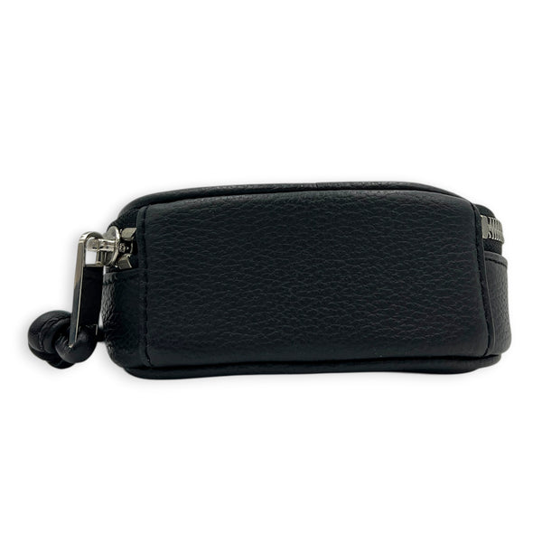 Atelier Crossbody Bag Black in Calfskin, Silver hardware