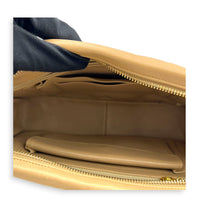 CC Circle Beige Shoulder Bag in Lambskin, Gold hardware