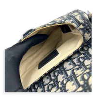 Saddle Shoulder Bag Mini Black in Canvas, Gold hardware