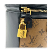 Cannes Bucket Bag Brown in Coated Canvas, Gold hardware