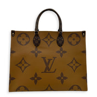 OnTheGo Tote Bag GM Brown in Coated Canvas, Gold hardware