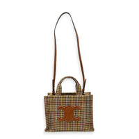 Cabas Top Handle Bag Brown in Canvas, Gold hardware