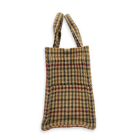 Cabas Top Handle Bag Brown in Canvas, Gold hardware