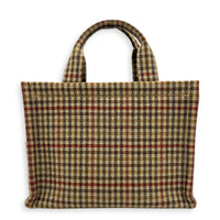 Cabas Top Handle Bag Brown in Canvas, Gold hardware