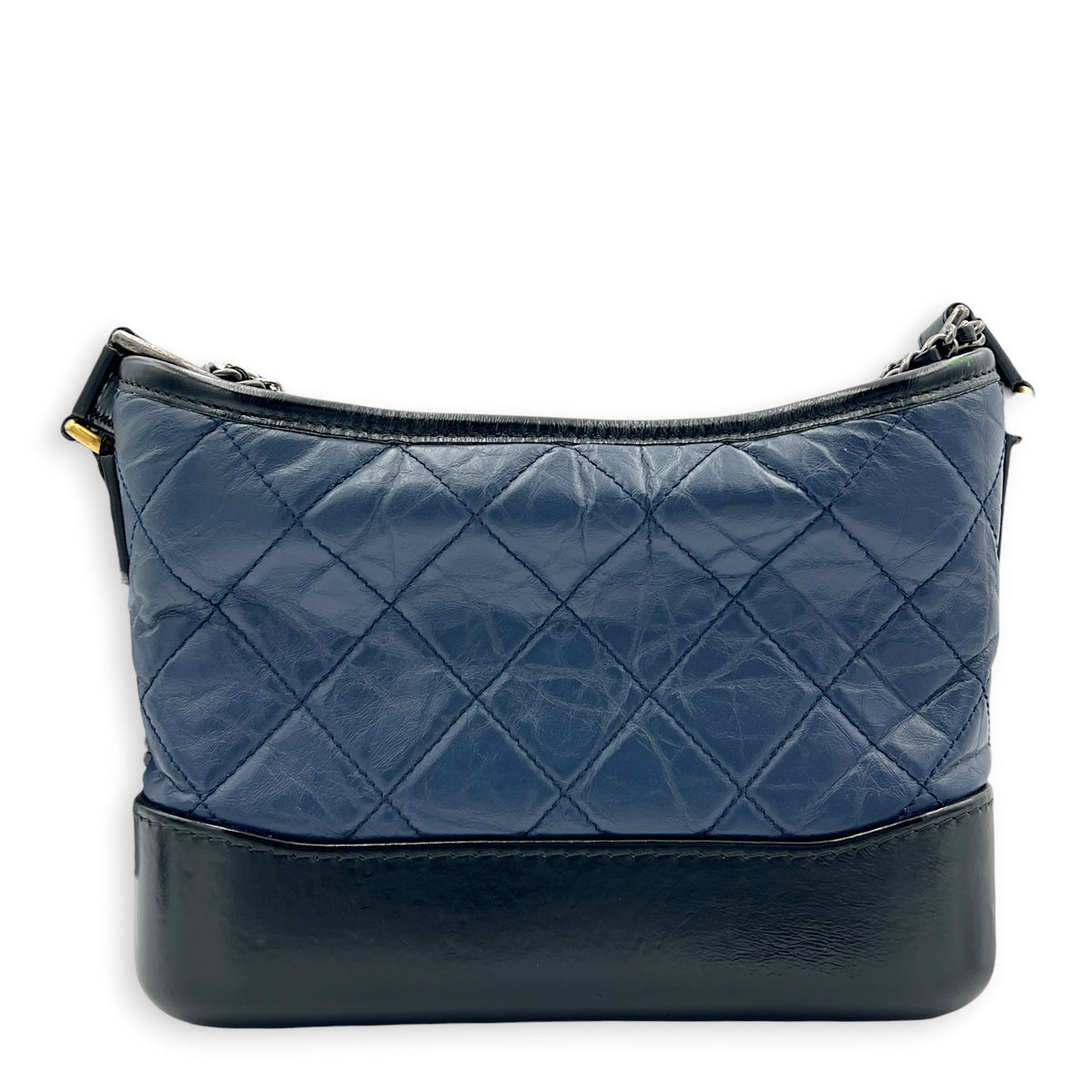 Gabrielle Crossbody Bag Small Blue in Calfskin, Mixed hardware