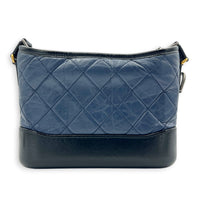 Gabrielle Crossbody Bag Small Blue in Calfskin, Mixed hardware