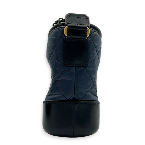 Gabrielle Crossbody Bag Small Blue in Calfskin, Mixed hardware