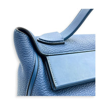24/24 Bleu Brighton Top Handle Bag in Togo, Palladium hardware
